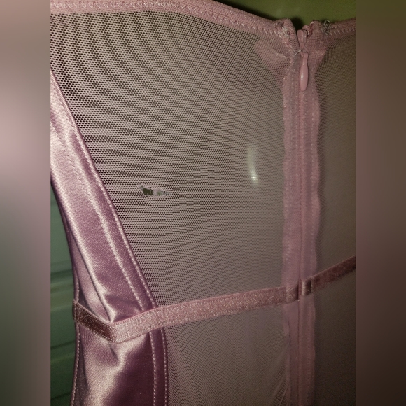 💋 💄 Bra Size 32C Victoria's Secret pink satin Teddy Lingerie bodysuit 💋 👠 - Picture 7 of 9
